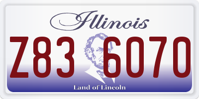 IL license plate Z836070