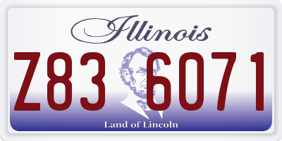 IL license plate Z836071