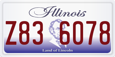IL license plate Z836078