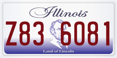 IL license plate Z836081