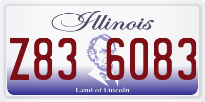 IL license plate Z836083