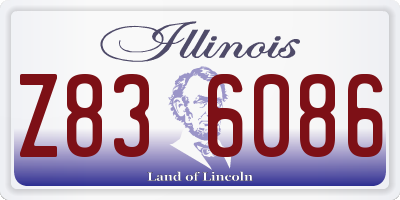 IL license plate Z836086