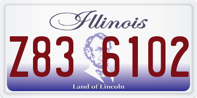 IL license plate Z836102