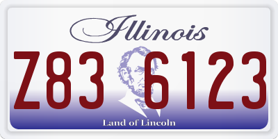 IL license plate Z836123