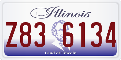 IL license plate Z836134