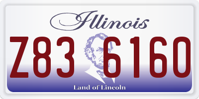 IL license plate Z836160