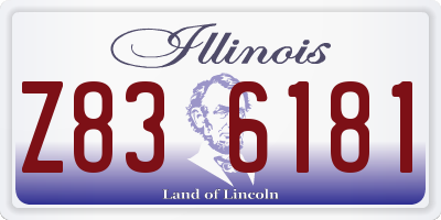 IL license plate Z836181
