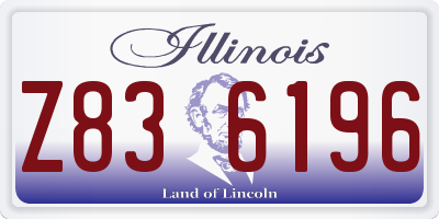 IL license plate Z836196