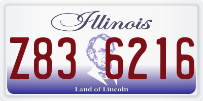 IL license plate Z836216