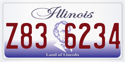 IL license plate Z836234