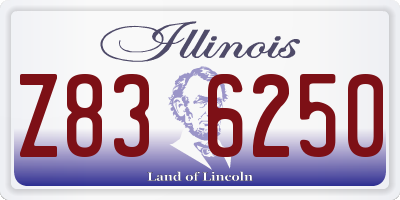 IL license plate Z836250