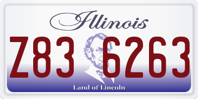 IL license plate Z836263