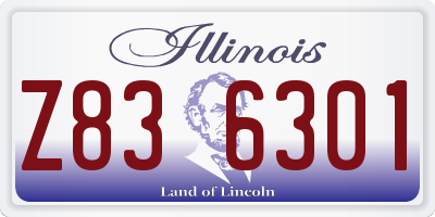 IL license plate Z836301