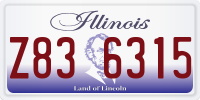 IL license plate Z836315