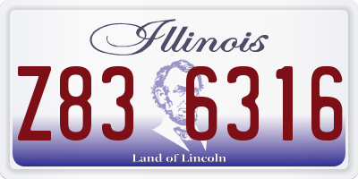 IL license plate Z836316