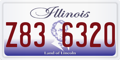 IL license plate Z836320