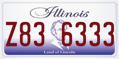 IL license plate Z836333