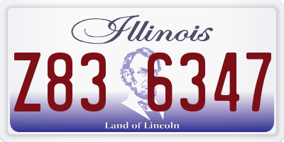 IL license plate Z836347