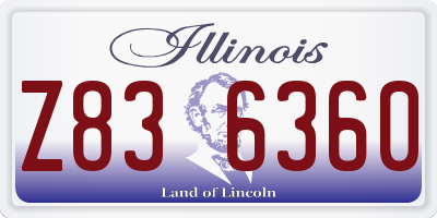 IL license plate Z836360