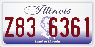 IL license plate Z836361