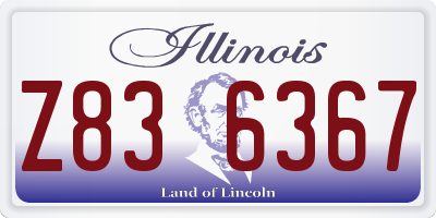 IL license plate Z836367