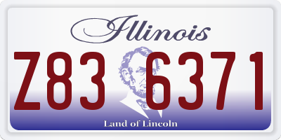 IL license plate Z836371