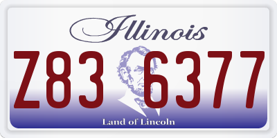 IL license plate Z836377
