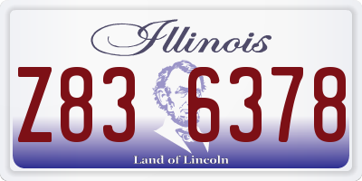 IL license plate Z836378