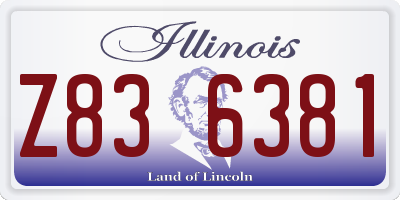IL license plate Z836381
