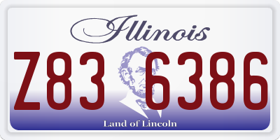 IL license plate Z836386