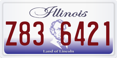 IL license plate Z836421