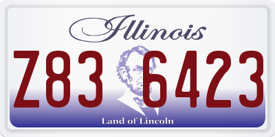 IL license plate Z836423