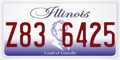 IL license plate Z836425