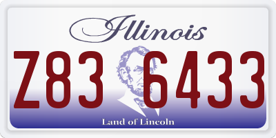 IL license plate Z836433