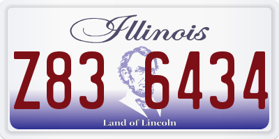 IL license plate Z836434