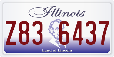 IL license plate Z836437