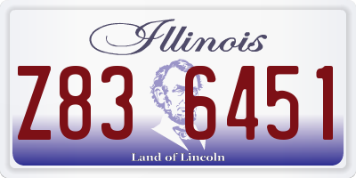 IL license plate Z836451
