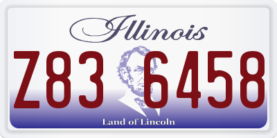 IL license plate Z836458