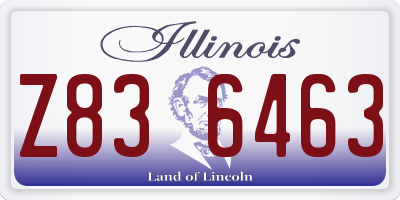 IL license plate Z836463