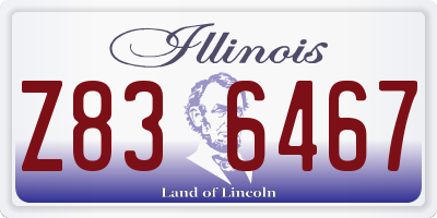 IL license plate Z836467