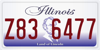 IL license plate Z836477