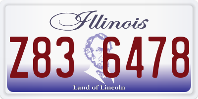 IL license plate Z836478