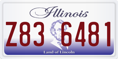 IL license plate Z836481