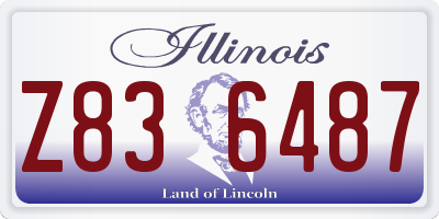 IL license plate Z836487