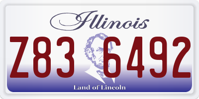 IL license plate Z836492
