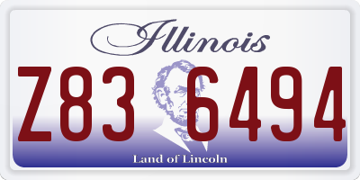 IL license plate Z836494