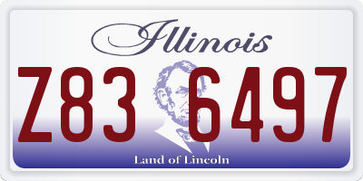 IL license plate Z836497