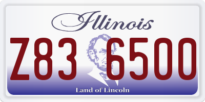 IL license plate Z836500