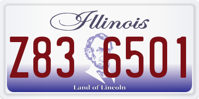 IL license plate Z836501