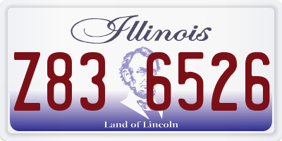 IL license plate Z836526